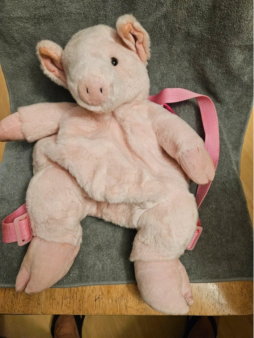 Wild Bunch Pink Pig Plush Backpack Stuffed Animal 18" 12" Adjustable Straps Bag